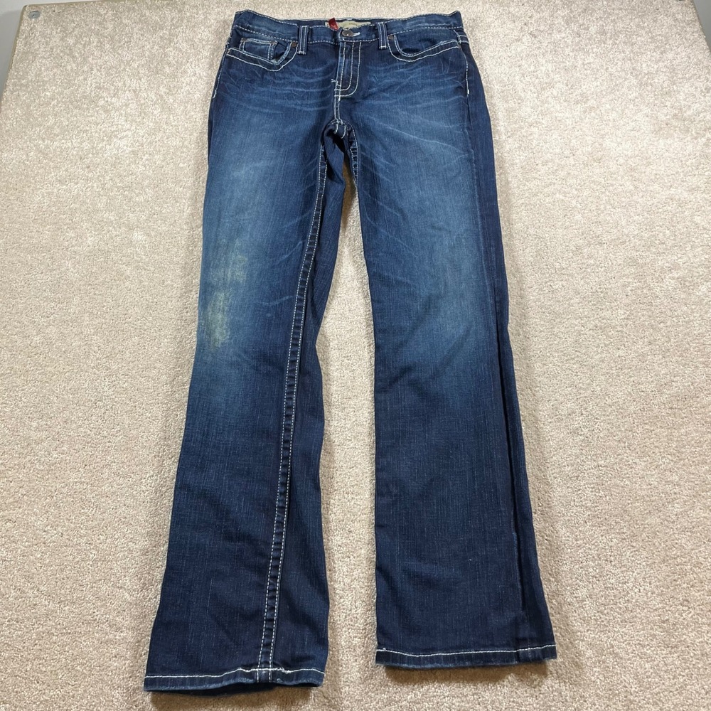 BKE Drew Boot Jeans Womens 29 Dark Wash Contrast Stitch Stretch Bootcut BK10189L